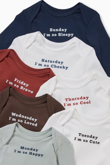 Baby Boys - Multipack of 7 - baby bodysuit - white