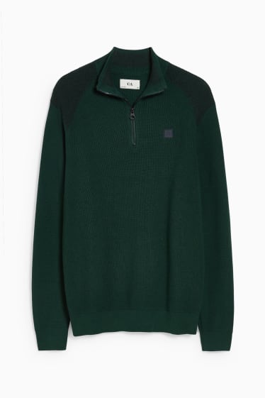 Hommes - Pull - vert foncé