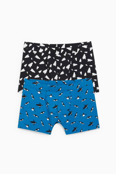 Home - Paquet de 2 - calçotets trunk - LYCRA® - blau