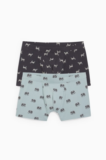 Home - Paquet de 2 - calçotets trunk - LYCRA® - blau fosc