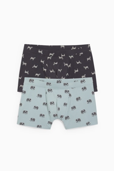 Hommes - Lot de 2 - boxers - LYCRA® - bleu foncé