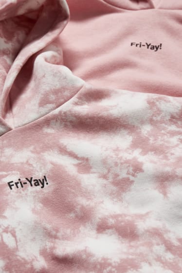 Kinder Mädchen - Extended Sizes - Multipack 2er - Hoodie - weiß / rosa