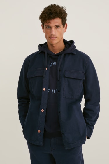 Bărbați - Jachetă tip cămașă - LYCRA® - albastru închis