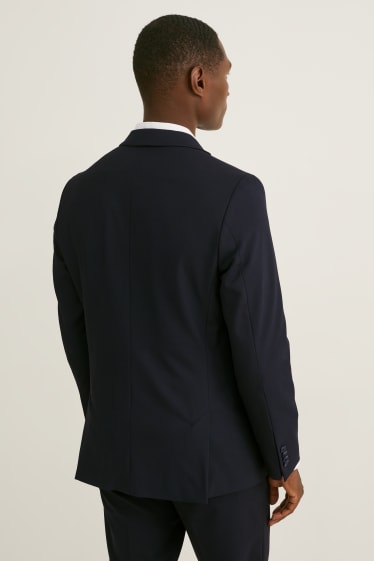 Hommes - Veste de costume - body fit - matière extensible - LYCRA® - bleu foncé