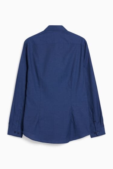 Herren - Businesshemd - Slim Fit - Kent - bügelleicht  - dunkelblau