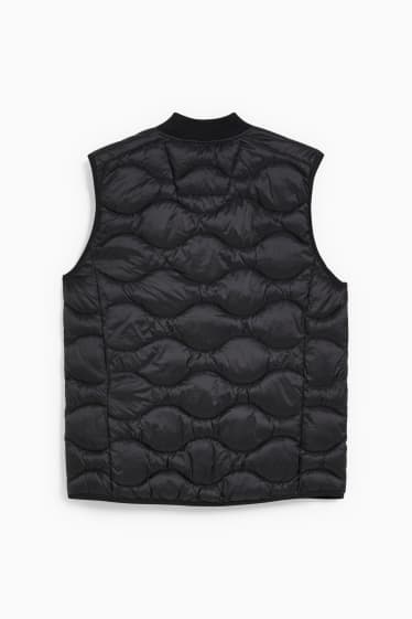 Heren - Gewatteerde bodywarmer - gerecycled - zwart