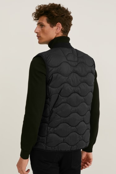 Men - Quilted gilet - recycled - black