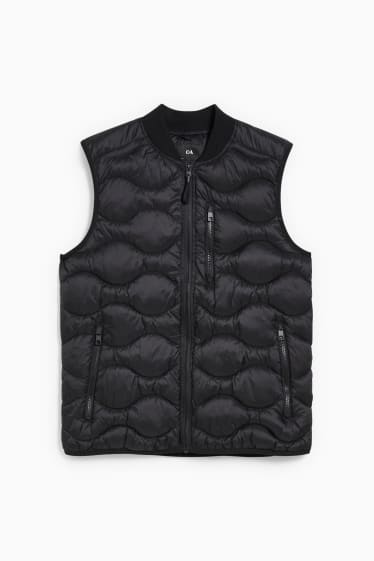 Heren - Gewatteerde bodywarmer - gerecycled - zwart