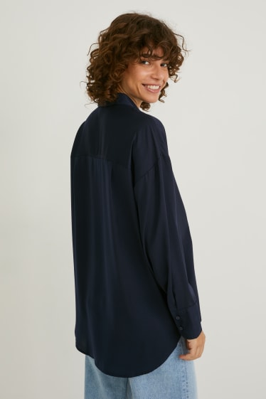 Women - Blouse - dark blue