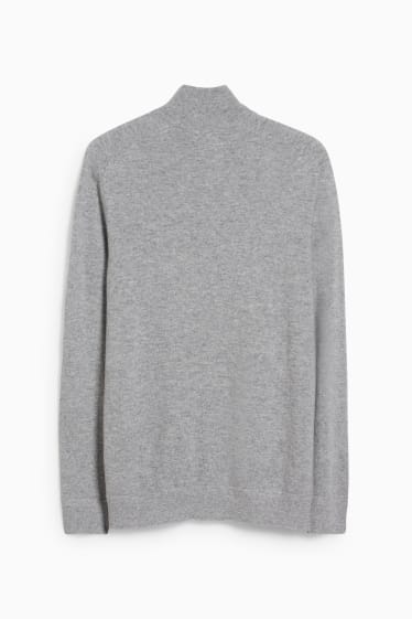 Men - Cashmere cardigan - gray-melange