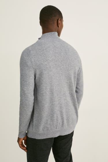 Men - Cashmere cardigan - gray-melange