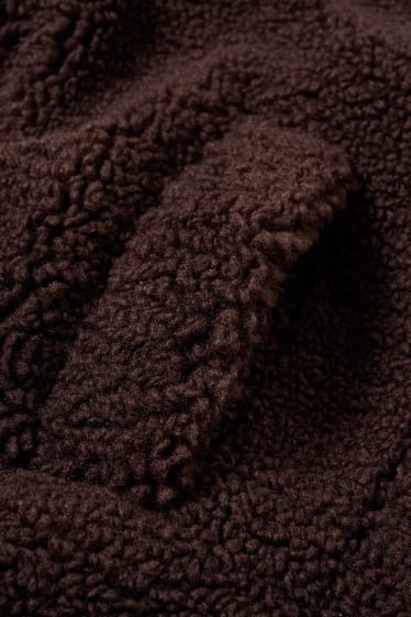 Jóvenes - CLOCKHOUSE - abrigo de borreguillo - marrón oscuro