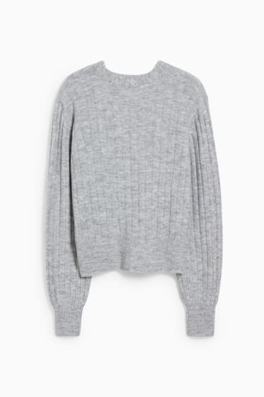 Femmes - Gilet en maille - gris clair chiné