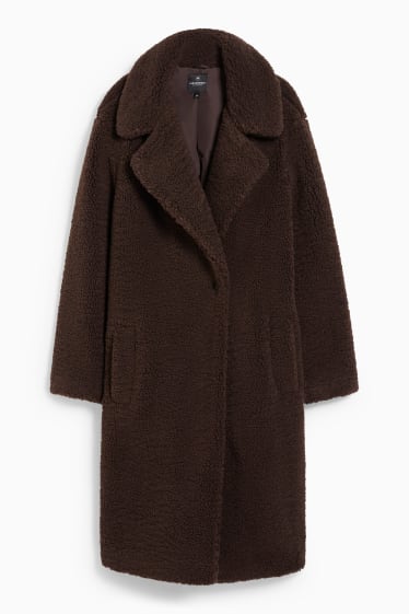 Teens & young adults - CLOCKHOUSE - teddy fur coat - dark brown