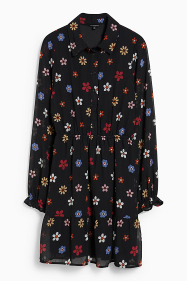 Femmes - CLOCKHOUSE - robe - à fleurs - noir