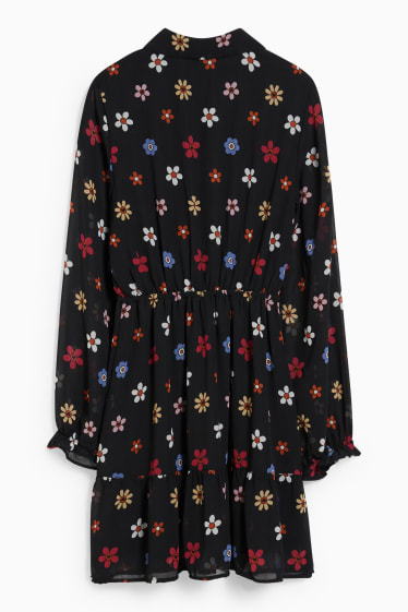 Femei - CLOCKHOUSE - rochie - cu flori - negru