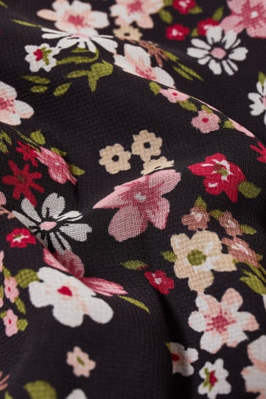 Dames - CLOCKHOUSE - jurk - gebloemd - zwart / roze