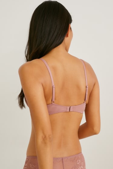 Dona - Sostenidors amb cèrcols - FULL COVERAGE - enconxats - LYCRA® - rosa fosc