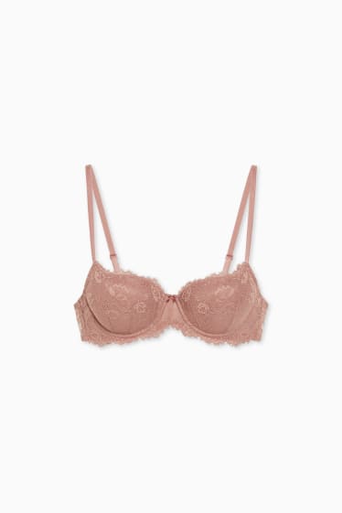 Dona - Sostenidors amb cèrcols - FULL COVERAGE - enconxats - LYCRA® - rosa fosc