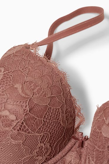 Dona - Sostenidors amb cèrcols - FULL COVERAGE - enconxats - LYCRA® - rosa fosc