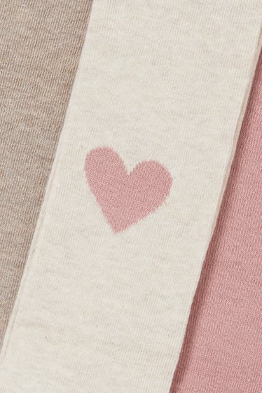 Bébés filles - Lot de 3 paires - collants pour bébé - beige
