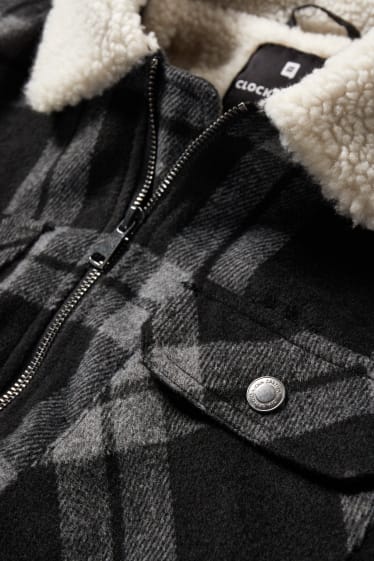 Men - CLOCKHOUSE - jacket - check - black / gray