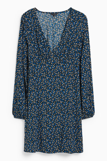 Femmes - CLOCKHOUSE - robe - à fleurs - bleu / noir