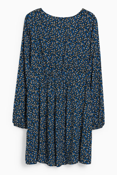Femmes - CLOCKHOUSE - robe - à fleurs - bleu / noir