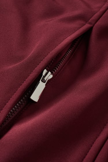 Damen - Softshelljacke mit Kapuze - 4 Way Stretch - bordeaux
