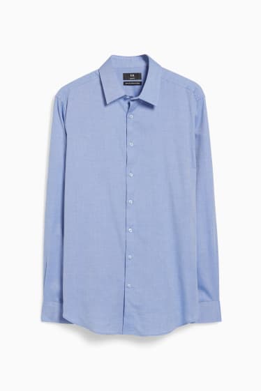 Home - Camisa formal - slim fit - coll kent - fàcil de planxar - blau clar