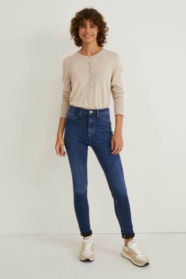 Damen - Skinny Jeans - High Waist - jeans-blau