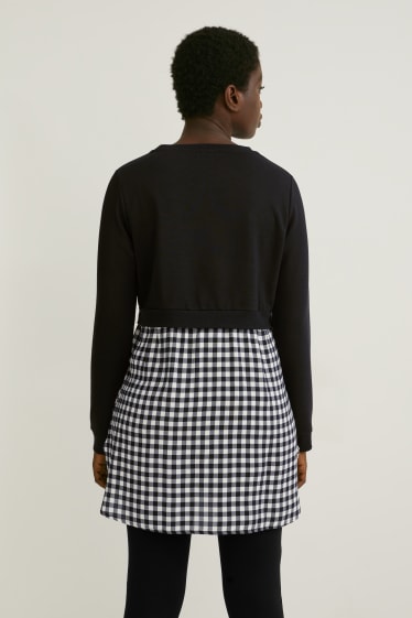 Dona - Dessuadora de maternitat - look 2 en 1 - negre/blanc