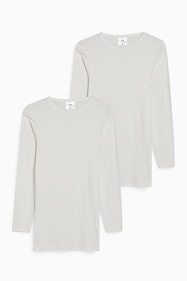 Home - Paquet de 2 - samarreta interior - canalé fi - blanc