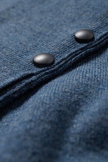 Women - Polo neck jumper - blue-melange