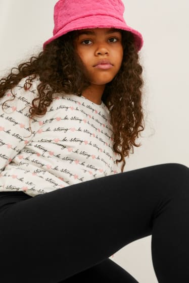 Enfants filles - Coupe ample - lot de 3 - leggings - noir