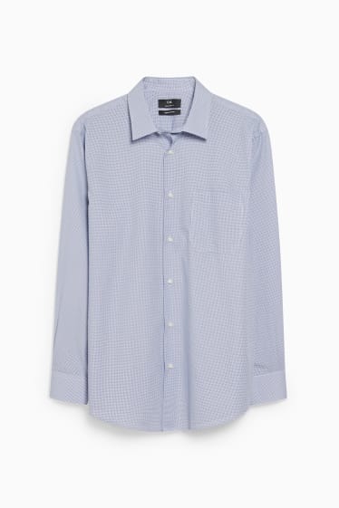 Heren - Business-overhemd - regular fit - kent - extra korte mouwen - lichtblauw