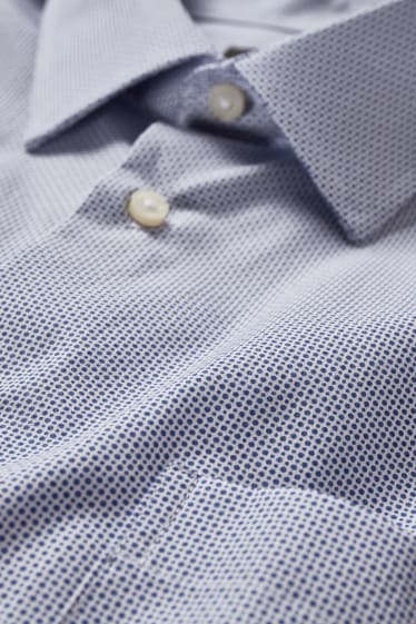 Uomo - Camicia business - regular fit - colletto all'italiana - maniche ultralunghe - azzurro