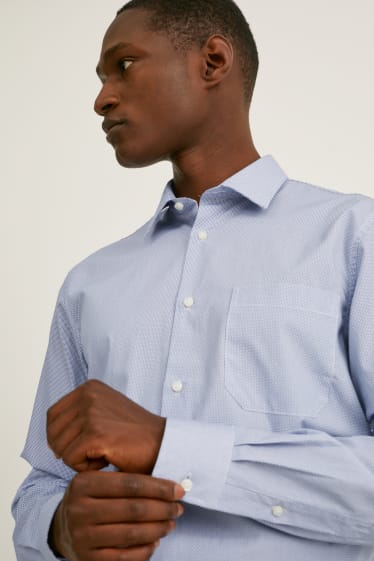 Hombre - Camisa - regular fit - kent - manga extralarga - azul claro