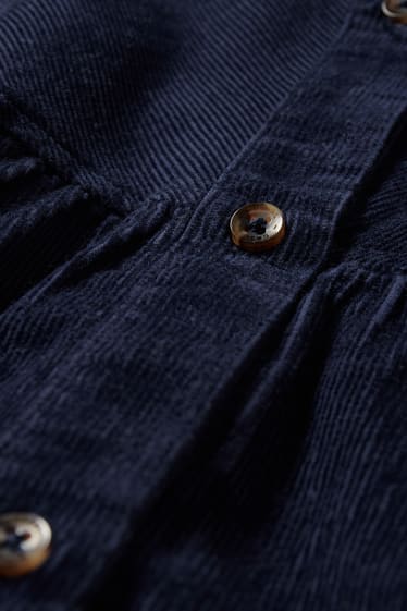 Women - Corduroy blouse - dark blue