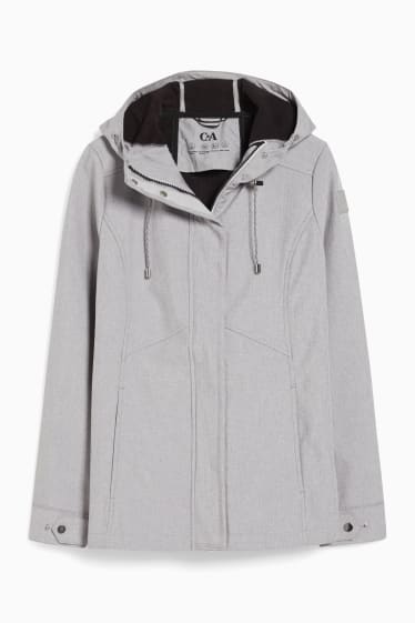 Dona - Jaqueta softshell amb caputxa - gris clar jaspiat