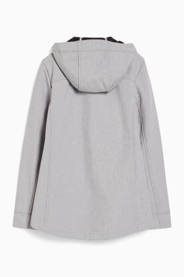 Donna - Giacca softshell con cappuccio - grigio chiaro melange
