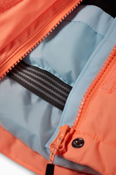 Children - Ski jacket with hood - neon orange