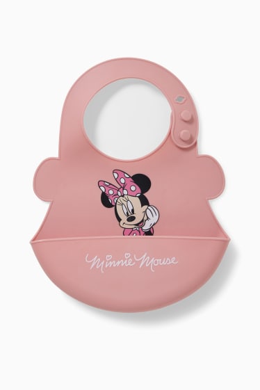Babies - Minnie Mouse - silicone baby bib - rose