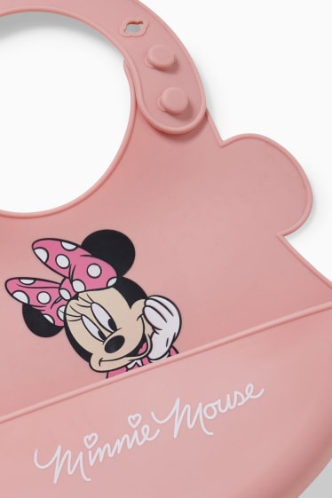 Babies - Minnie Mouse - silicone baby bib - rose