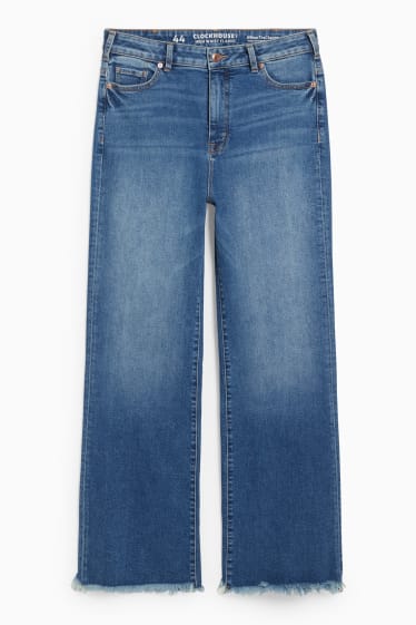 Dospívající a mladí - CLOCKHOUSE - flared jeans - high waist - džíny - modré