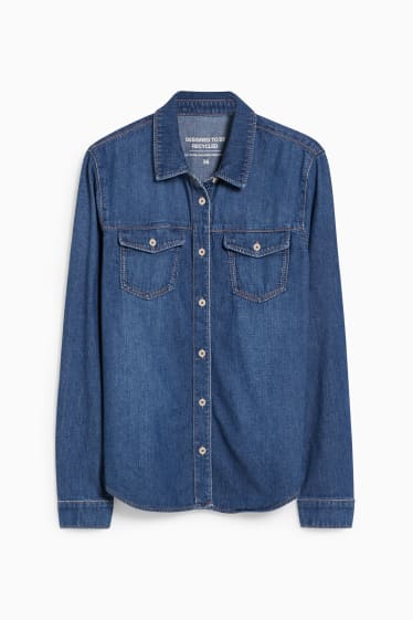 Dona - Camisa texana - texà blau