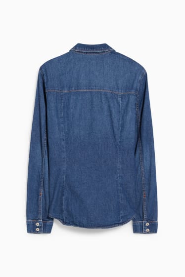 Dona - Camisa texana - texà blau