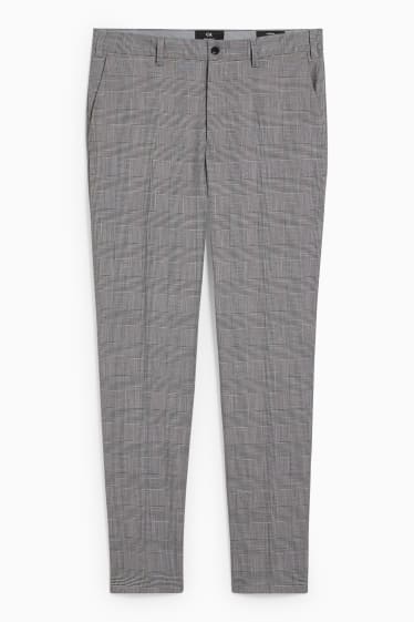 Hommes - Pantalon de costume - regular fit - LYCRA® - à carreaux - gris