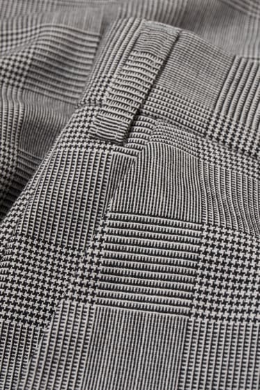 Uomo - Pantaloni coordinabili - regular fit - LYCRA® - a quadretti - grigio