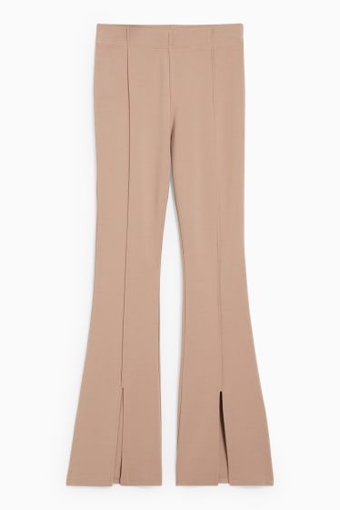 Dona - CLOCKHOUSE - pantalons de punt - flared - marró clar